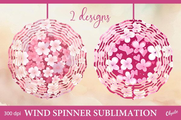 Valentines Day Wind Spinner PNG. Pink Wind Spinner PNG Discount