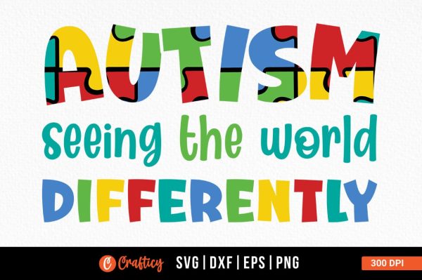 Autism seeing the world differently SVG Design For Sale