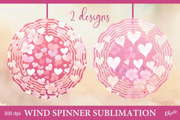 Spring Wind Spinner Sublimation Design. Wind Spinner PNG Fashion