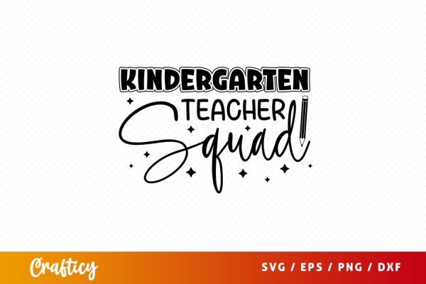 kindergarten teacher squad Svg Design Online now