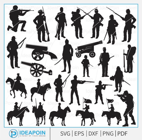 Civil War svg, war svg, Cannon SVG, Civil svg, Soldiers svg, Soldier Silhouette, Armistice svg, American Revolution Online