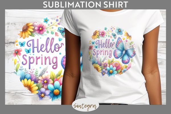 Hello Spring v1 T-shirt Sublimation Discount