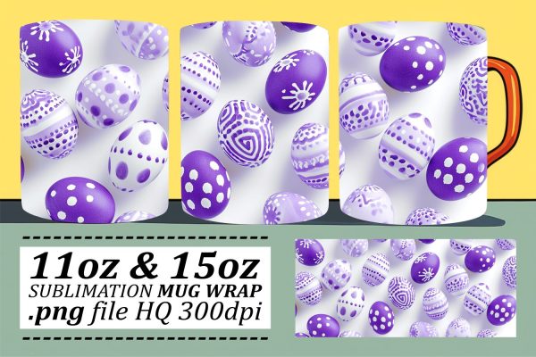 Colorful Easter Bunny Mugs | Spring Sublimation 11oz 15oz Discount