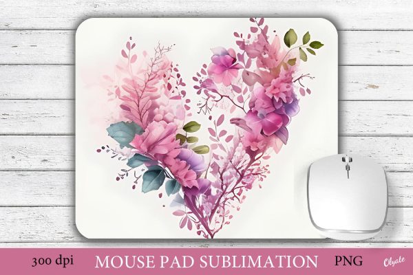 Valentines Day Mouse Pad Sublimation. Heart Mouse Pad PNG Online Hot Sale
