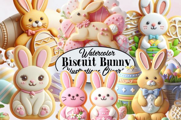 Easter Biscuit Bunny Sublimation Bundle Supply