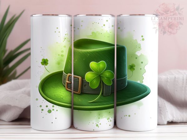St. patricks Day tumbler png, St Patricks Hat Glitter Tumbler Png,  St Patty Day Tumbler Wrap, Straight & Tapered Tumbler Wrap, Instant Digital Download Supply