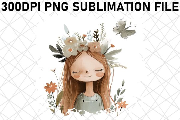 Adorable Bohemian Child Sublimation Art For Discount