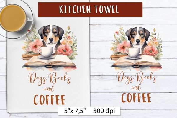 Dog coffee mug | Kitchen towel sublimation desigs Online Sale