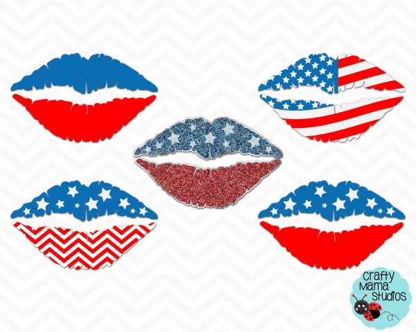 4th of July - Lips - Fourth of July Svg Bundle - America Kiss Hot on Sale