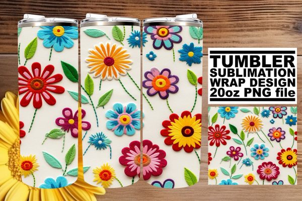 3D Flower Elegance Tumbler Design - Spring Edition Sale