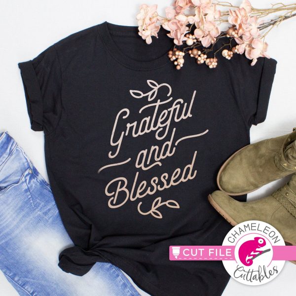 Grateful and blessed Thanksgiving svg png dxf Fashion