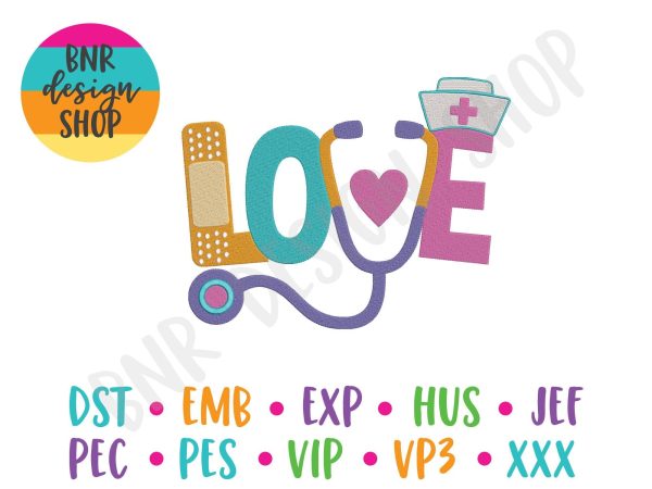 Nurse Machine Embroidery Design Sale