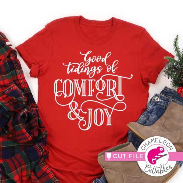 Good Tidings of Comfort and Joy round svg png dxf Supply