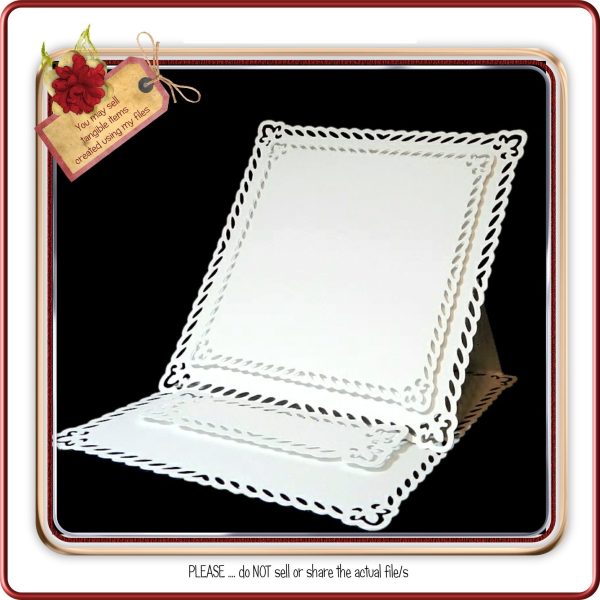 897 Fancy Edge Easel and Topper For Sale