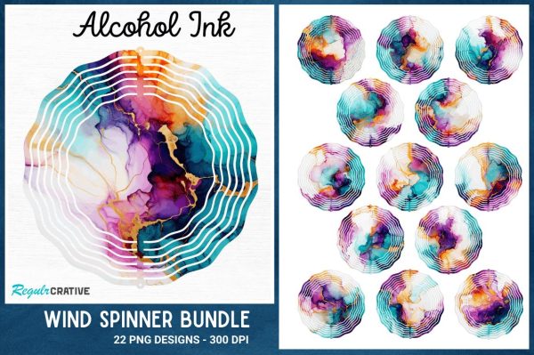 Alcohol Ink Wind Spinner Online Sale