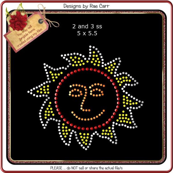 RS811 Sunshine Rhinestone Template For Cheap