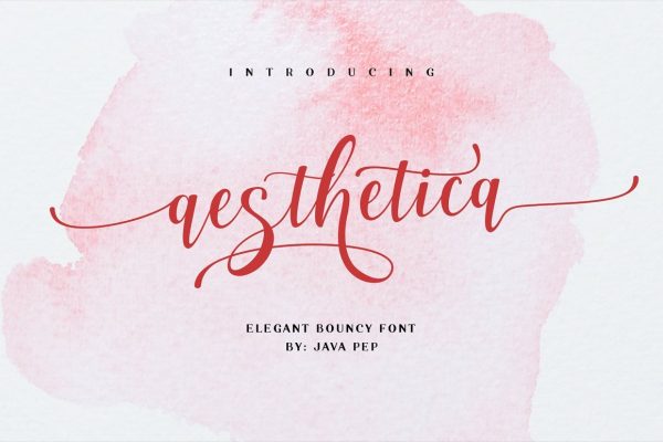 aesthetica - elegant bouncy font Sale