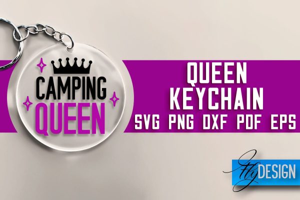 Queen Keychain SVG Design | Queen Quotes Design | SVG File on Sale