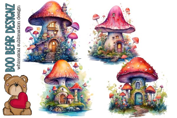 Watercolor Fairy House Clipart Fashion
