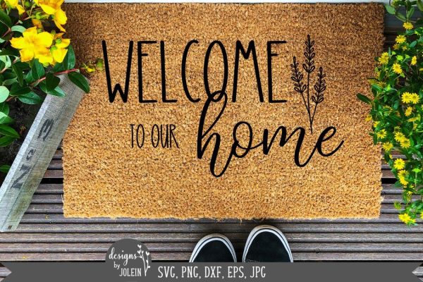 Floral welcome to our home, Farmhouse svg Online Sale