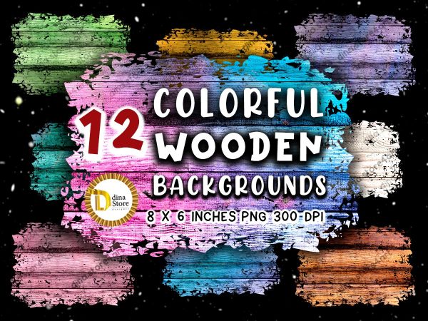 Colorful Distressed wooden Sublimation Background Online now