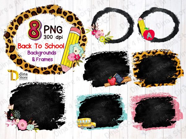 Back to School Backgrounds and Frames on Sale