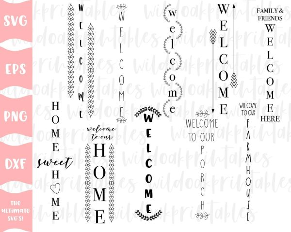 10 porch signs svg bundle, porch bundle signs svg, welcome porch sign svg, farmhouse sign svg, home sweet home sign svg, welcome sign svg, on Sale