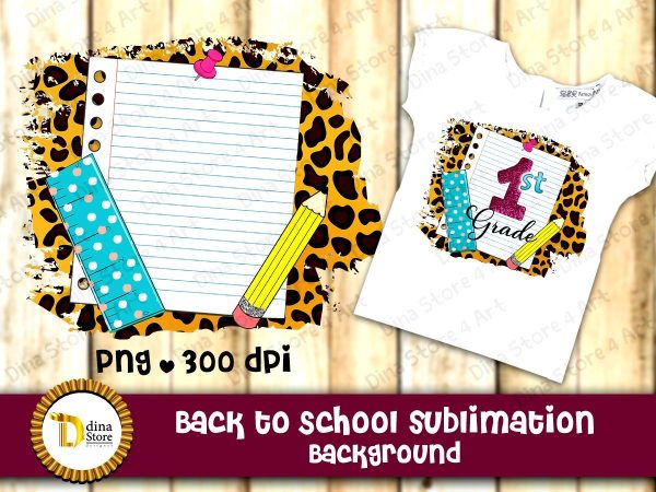 Back to School Sublimation Background For Sale