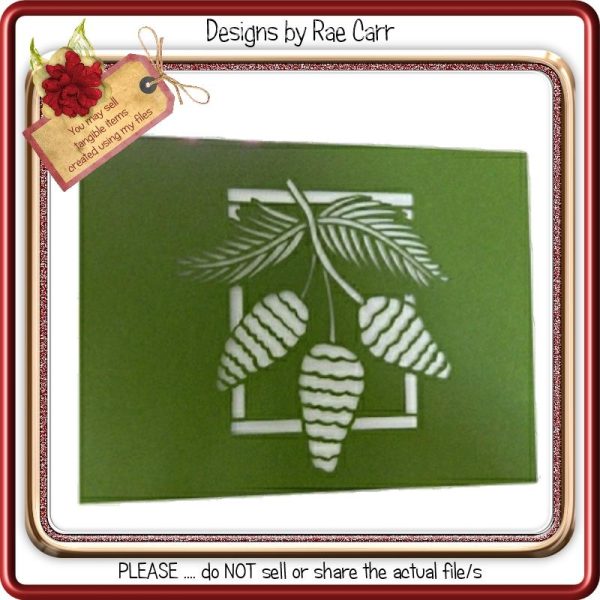 136 Christmas Pinecone Card Front For Cheap