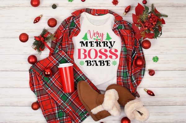 Very Merry Boss babe SVG Design Online