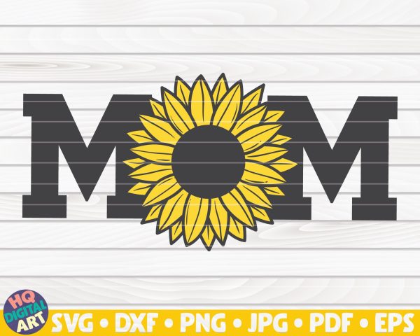 Varsity Mom with sunflower SVG on Sale