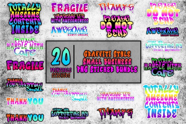 Small Business Sticker Bundle - Print and Cut Stickers - Thank You Stickers Craft Business Stickers Craft Business Mail Stickers Craft Mail Online