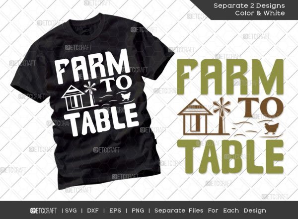 Farm To Table SVG Cut File | Farm Svg | Farmer Svg | Farmhouse Svg | Barn Svg | Tshirt Design Hot on Sale