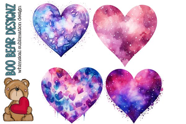 Watercolor Heart Clipart For Sale