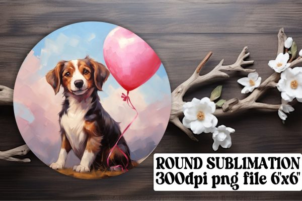 Sublimation Circle Delights: Valentine s Balloon Animals Supply