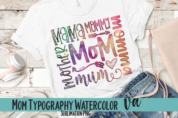 Mom Watercolor Sublimation PNG Online Hot Sale