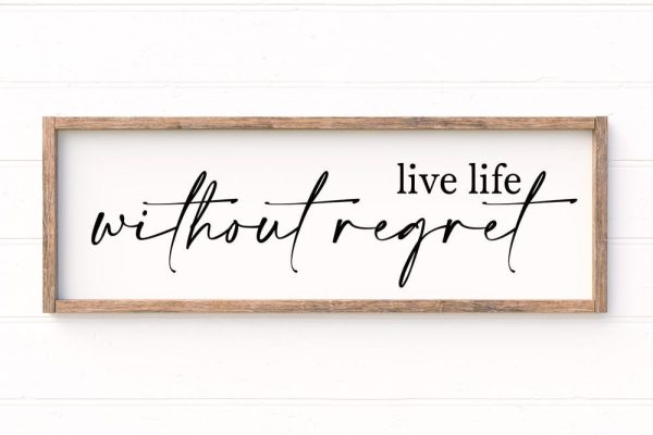 Live Life Without Regret SVG on Sale