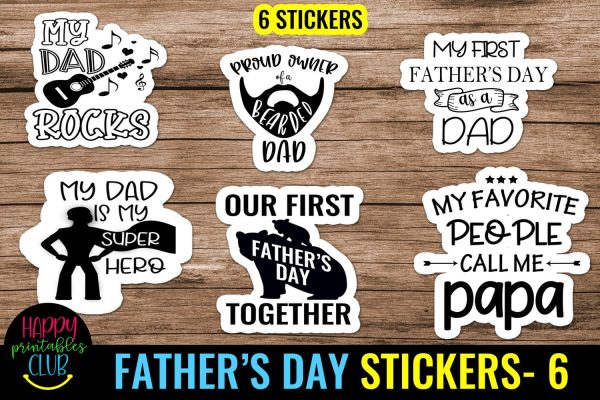 Father s Day Stickers 6- Dad Stickers- Printable Stickers Sale