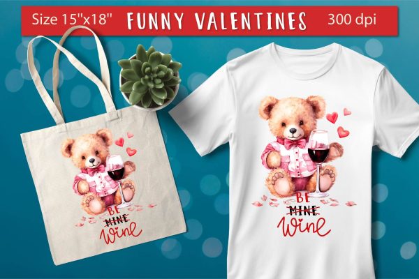 Be Wine , Funny valentines day design Discount