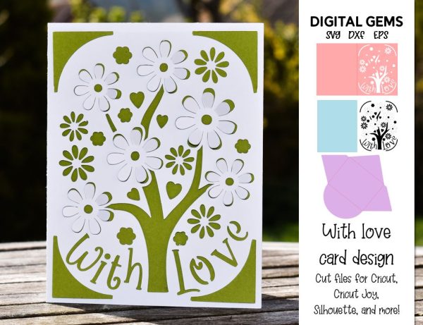 Tree, with love card design. Supply