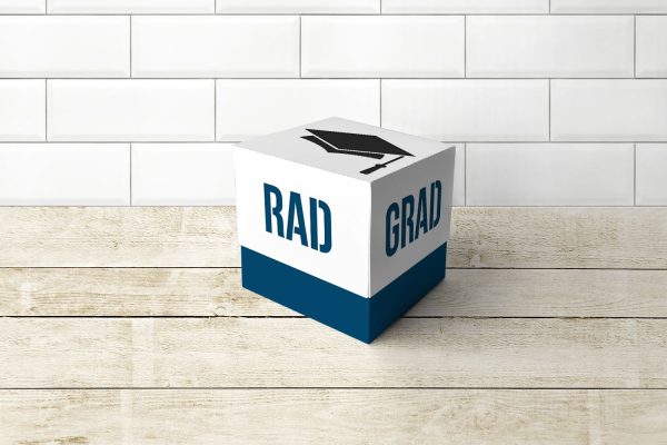 Graduation Cap Rad Grad Cube Box With Lid SVG Fashion