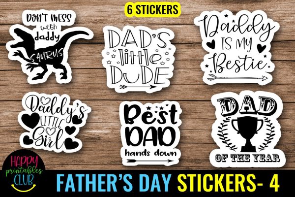 Father s Day Stickers 4 - Dad Stickers- Printable Stickers on Sale
