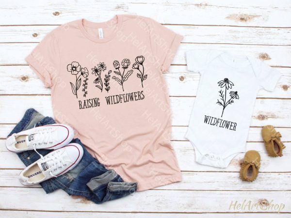 Raising Wildflowers Svg, Matching shirts Svg Cheap