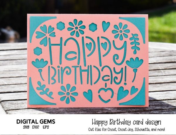 Birthday Card. Cricut Joy design on Sale