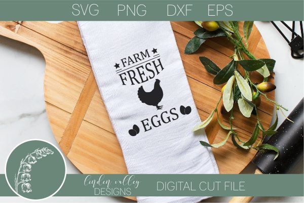 Farm Fresh Eggs Svg-Farmhouse Svg-Kitchen Quote Svg Discount