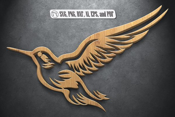 Laser Cut Hummingbird SVG cut file Fashion