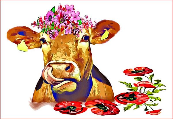 Heifer Floral Sublimation Graphic Cheap