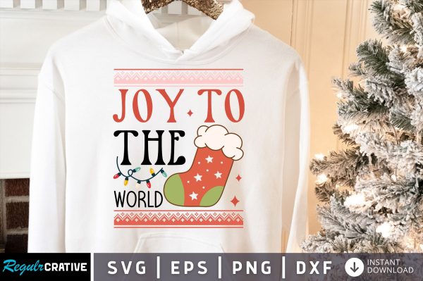 Joy to the world SVG design on Sale