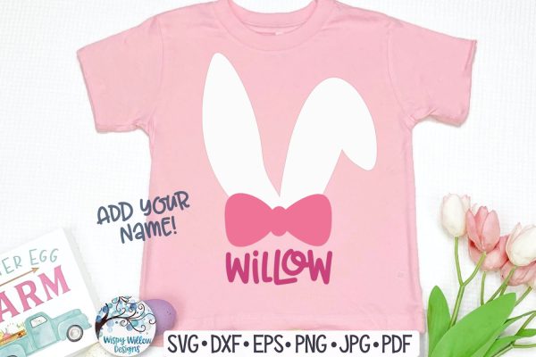 Easter Bunny Girl with Bow SVG Online Sale