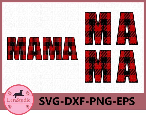Mama Buffalo Plaid Svg Hot on Sale